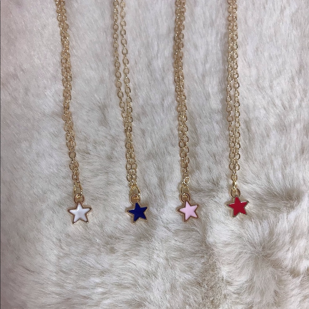 “Starry” Star Necklace (Blue)
